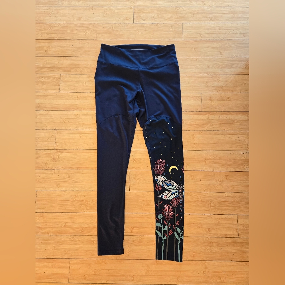 Simms Women's Leggings with Floral and Moon Design
